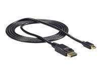 StarTech.com 6ft (2m) Mini DisplayPort to DisplayPort 1.2 Cable, 4K x 2K UHD Mini DisplayPort to DisplayPort Adapter Cable, Mini DP to DP Cable for Monitor, mDP to DP Converter Cord - Latching DP Connector - DisplayPort-kabel - Mini DisplayPort (hann) til DisplayPort (hann) - 1.8 m - låst - svart - for P/N: CDP2DP14B, CDP2MDPEC, CDP2MDPFC, CDPVDHDMDP2G, CDPVDHDMDPRG, CDPVDHMDPDP MDP2DPMM6