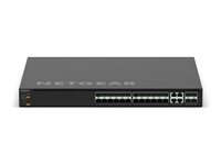 NETGEAR M4350 Series M4350-24F4X - Switch - L3 - Styrt - 24 x 1/2.5 Gigabit SFP + 4 x kombo 10 Gigabit SFP+ - front til bakside-luftflyt - rackmonterbar - for NETGEAR AGM731F; ProSafe AGM731F, AGM732F MSM4328F-100NES