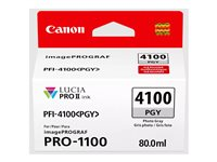 Canon PFI-4100 PGY - 80 ml - fotogrå - original - hengeboks - blekkbeholder - for imagePROGRAF PRO-1100 6784C001