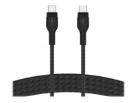 Belkin BoostCharge - USB-kabel - 24 pin USB-C (hann) til 24 pin USB-C (hann) - 1 m - svart CAB011BT1MBK