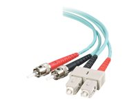 C2G SC-ST 10Gb 50/125 OM3 Duplex Multimode PVC Fiber Optic Cable (LSZH) - Nettverkskabel - ST flermodus (hann) til SC flermodus (hann) - 3 m - 3 m - fiberoptisk - dupleks - 50 / 125 mikroner - OM3 - halogenfri - akvamarin 85524