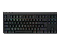 Logitech G G515 - Tastatur - LIGHTSPEED - TKL - bakgrunnsbelyst - trådløs - 2.4 GHz, Bluetooth, USB - QWERTY - US International - tastsvitsj: GL Tactile - svart 920-012538