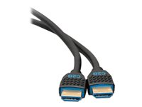 C2G 2ft 4K HDMI Cable - Performance Series Cable - Ultra Flexible - M/M - HDMI-kabel - HDMI hann til HDMI hann - 60 cm - svart C2G10375