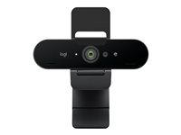 Logitech BRIO 4K - Direktestrømningskamera - farge - 13 000 000 piksler - 4096 x 2160 - lyd - USB-C 960-001746