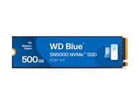 WD Blue SN5000 WDS500G4B0E-00CNZ0 - SSD - 500 GB - intern - M.2 2280 - PCIe 4.0 x4 (NVMe) WDS500G4B0E-00CNZ0