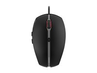 CHERRY GENTIX 4K - Mus - høyre- og venstrehåndet - optisk - 6 knapper - kablet - USB - svart JM-0340-2