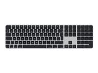 Apple Magic Keyboard with Touch ID and Numeric Keypad - Tastatur - USB-C - trådløs - Bluetooth - QWERTY - Internasjonal engelsk / kanadisk fransk - svarte nøkler MXK83Z/A