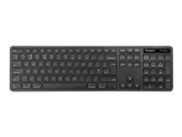 Targus EcoSmart - Tastatur - full size - bakteriedrepende middel - trådløs - Bluetooth 5.0, 2.4 GHz - QWERTY - Storbritannia - svart AKB873UK