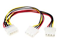 StarTech.com LP4 to 2x LP4 Power Y Splitter Cable M/F - LP4 Splitter - Molex Y Splitter - Molex Splitter (PYO2L) - Strømkabel - 4-pin intern strøm (hunn) til 4-pin intern strøm (hann) - 0.2 m - for P/N: ATX2POWER450, ATX2POWR350E, ATX2POWR400E, HSB225S3R, IDE2SAT2, S25SLOTR, SATSASBP425 PYO2L