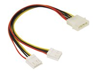 C2G "Y" Cable - Strømsplitter - 4-pin mini-strømkontakt (hunn) til 4-pin intern strøm (hann) 81846
