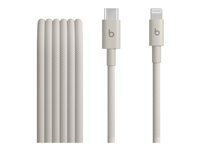 Beats - Lightning-kabel - 24 pin USB-C hann til Lightning hann - 1.5 m - overspenningsstein - flettet kabel, Rask lading, forsterket design MDGL4ZM/A