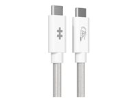 Hyper HyperDrive Next - USB-kabel - USB-C (hann) til USB-C (hann) - USB4 - 1.2 m - hvit HD6500WHGL