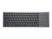 Dell KB740 - Tastatur - kompakt, multi-enhet - trådløs - 2.4 GHz, Bluetooth 5.0 - QWERTY - Pan Nordic - titangrå - med 3 years NBD Advance Exchange KB740-GY-R-NOR