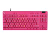 Logitech G PRO X RAPID - Tastatur - TKL - bakgrunnsbelyst - USB - QWERTY - Nordisk (dansk/finsk/norsk/svensk) - tastsvitsj: Linear - rosa 920-013251