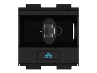 Crestron Gravity Cable Retractor FT2A-CBLR-GR-CAT6 - Kabelretraksjonssystem - RJ-45 - svart - for P/N: FT2-202-ELEC-PTL-B, FT2-500-ELEC-PTL-B FT2A-CBLR-GR-CAT6