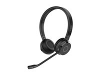 Jabra Evolve 65 TE Stereo - Hodesett - on-ear - Bluetooth - trådløs - USB-A via Bluetooth-adapter - lydisolerende - UC-sertifisert 6699-839-409