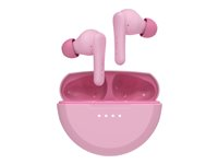 Belkin SoundForm Nano 2 for Kids - True wireless-hodetelefoner med mikrofon - i øret - Bluetooth - rosa AUC011BTPK