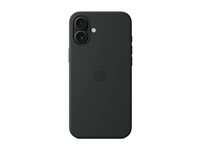 Apple - Baksidedeksel for mobiltelefon - MagSafe-samsvar - silikon - svart - for iPhone 16 Plus MYY93ZM/A