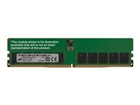 Micron - DDR5 - modul - 32 GB - DIMM 288-pin - 3200 MHz / PC5-51200 - CL52 - 1.1 V - klokket - ECC - grønn MTC20C2085S1BC64BD1R