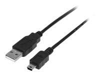 StarTech.com 2m Mini USB 2.0 Cable A to Mini B M/M - USB-kabel - USB (hann) til mini-USB type B (hann) - USB 2.0 - 2 m - svart USB2HABM2M