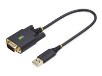 StarTech.com 1ft (30cm) USB to Serial Adapter Cable, COM Retention, RS232 - USB / seriell-kabel - USB (hann) til DB-9 (hann) skrubar - 30.5 cm - formstøpt, robust 1P1FFC-USB-SERIAL