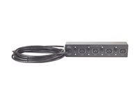 APC Basic Rack PDU - Strømfordelingslist (kan monteres i rack) - AC 230 V - inngang: fastkoplet - utgangskontakter: 4 (IEC 60320 C19) - 2U - 19" - 8.5 m kabel - svart - for P/N: SCL500RM1U, SCL500RMI1U, SMX2KR2UX145, SMX3KR2UNCX145, SMX750CUS, SRYL15K15XLT24 AP7585