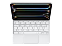 Apple Magic Keyboard - Tastatur og folioveske - med styrepute - bakbelysning - Apple Smart connector - QWERTY - Internasjonal engelsk / kanadisk fransk - hvit MWR43Z/A