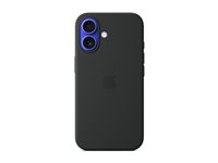 Apple - Baksidedeksel for mobiltelefon - MagSafe-samsvar - silikon - svart - for iPhone 16 MYY13ZM/A