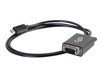 C2G USB 2.0 USB C to DB9 Serial RS232 Adapter Cable Black - USB / seriell-kabel - DB-9 (hann) til USB-C (hann) - reversibel C-kontakt - svart 88842