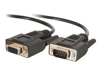 C2G - Seriellforlengelseskabel - DB-9 (hunn) til DB-9 (hann) - 3 m - formstøpt, tommelskruer - svart 81378