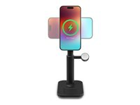 mophie 3-in-1 - Trådløst ladestativ - uttrekkbar, med MagSafe + AC-strømadapter - 15 watt - MFI-sertifisert - Europa 401311461