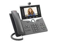 Cisco IP Phone 8865NR - IP-videotelefon - med digitalkamera - SIP, SDP - 5 linjer - koksgrå - gjenfabrikert - TAA-samsvar CP-8865NR-K9-RF