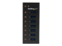 StarTech.com 7 Port USB 3.0 Hub (5 Gbps) - Metal Enclosure - Desktop or Wall Mountable - Rugged & industrial Powered USB Expander and Splitter Hub (ST7300U3M) - Hub - 7 x SuperSpeed USB 3.0 - stasjonær, veggmonterbar - for P/N: BNDTBUSB3142, PEXUS313AC2V, PEXUSB311A1E, PEXUSB312A2, PEXUSB314A2V, PEXUSB314A2V2 ST7300U3M