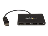 StarTech.com 4-Port Multi Monitor Adapter, DisplayPort 1.2 MST Hub, 4x 1080p, Video Splitter for Extended Desktop Mode on Windows PCs Only, DP to Quad DP Monitors MST Hub - DP Multi Stream Transport Hub (MSTDP124DP) - Videosplitter - 4 x DisplayPort - stasjonær - for P/N: SV231DPU34K, SVA5N3NEUA MSTDP124DP