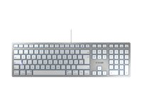 CHERRY KC 6000 SLIM FOR MAC - Tastatur - USB - Pan Nordic - tastsvitsj: CHERRY SX - sølv JK-1610PN-1