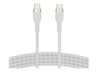Belkin BoostCharge - USB-kabel - 24 pin USB-C (hann) til 24 pin USB-C (hann) - 1 m - hvit CAB011BT1MWH