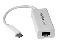 StarTech.com USB C to Gigabit Ethernet Adapter - White - USB 3.1 to RJ45 LAN Network Adapter - USB Type C to Ethernet (US1GC30W) - Nettverksadapter - USB-C - Gigabit Ethernet - hvit US1GC30W