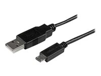 StarTech.com 1m Mobile Charge Sync USB to Slim Micro USB Cable M/M - USB-kabel - Micro-USB type B (hann) til USB (hann) - USB 2.0 - 1 m - svart USBAUB1MBK