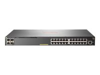 HPE Aruba 2930F 24G PoE+ 4SFP - Switch - L3 - Styrt - 24 x 10/100/1000 (PoE+) + 4 x Gigabit SFP (opplink) - rackmonterbar - PoE+ (370 W) - gjenmarkedsført JL261AR#ABB
