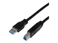 StarTech.com 1m 3 ft Certified SuperSpeed USB 3.0 A to B Cable Cord - USB 3 Cable - 1x USB 3.0 A (M), 1x USB 3.0 B (M) - 1 meter, Black (USB3CAB1M) - USB-kabel - USB Type B (hann) til USB-type A (hann) - USB 3.0 - 1 m - formstøpt - svart - for P/N: HB31C2A2CME, KITBXDOCKPNA, KITBXDOCKPUK, SV231HU34K6, SV231QDPU34K, SV431HU34K6 USB3CAB1M