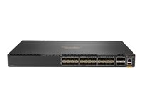 HPE Aruba 6300M - Switch - L3 - Styrt - 24 x 1 Gigabit / 10 Gigabit SFP+ + 4 x 1 Gigabit / 10 Gigabit / 25 Gigabit / 50 Gigabit SFP56 (opplink / stabling) - front og side til bakside - rackmonterbar JL658A