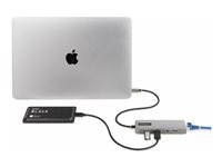 StarTech.com 3-Port USB-C Hub with 2.5 Gigabit Ethernet and 100W Power Delivery Passthrough Laptop Charging, USB-C to 2x USB-A/1x USB-C, USB 3.2 10Gbps Type-C Adapter Hub - Windows/macOS/Linux/Chromebook (10G2A1C25EPD-USB-HUB) - Hub - kompakt - 1 x USB-C + 3 x USB 3.1 + 1 x 2.5GBase-T - stasjonær 10G2A1C25EPD-USB-HUB