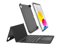 Belkin Connect - Tastatur og folioveske (verneeske) - med magnetstativ - med styrepute - bakbelysning - trådløs - Bluetooth BBZ001AY-V3