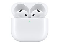Apple AirPods 4 - True wireless-hodetelefoner med mikrofon - ørepropp - Bluetooth - hvit MXP63DN/A
