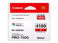 Canon PFI-4100 R - 80 ml - rød - original - hengeboks - blekkbeholder - for imagePROGRAF PRO-1100 6785C001