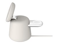 Belkin BoostCharge Pro 2-in-1 - Trådløst ladestativ - med Qi2 + AC-strømadapter - 15 watt - Fast Charge - sand WIZ027VFH37