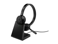 Jabra Evolve 65 TE Stereo - Hodesett - on-ear - Bluetooth - trådløs - USB-A via Bluetooth-adapter - lydisolerende - UC-sertifisert 6699-833-499