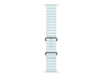 Apple - Bånd for smart armbåndsur - 49 mm, naturlig titanfinish - 130 - 200 mm - isblå MXTF3ZM/A