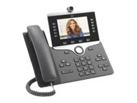 Cisco IP Phone 8845 - IP-videotelefon - med digitalkamera, Bluetooth-grensesnitt - SIP, SDP - 5 linjer - koksgrå - gjenfabrikert - TAA-samsvar CP-8845-3PCC-K9-RF