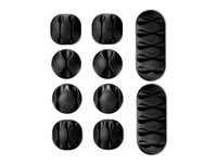 Insmat - Kabelholdersett - svart (en pakke 10 deler) 133-1150